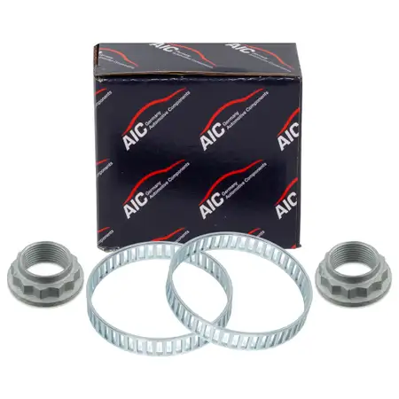 2x AIC ABS Sensorring + Achsmutter BMW 1er E81/82/87/88 3er E46 E90/91/92/93 Z4 E85 hinten