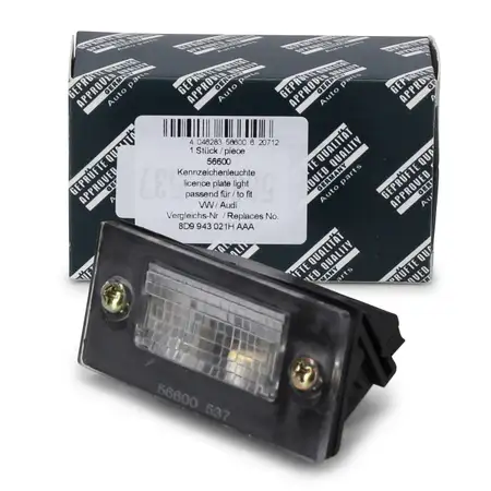 AIC 56600 Kennzeichenleuchte + Gl&uuml;hlampe AUDI A3 8L A4 B5 Avant hinten rechts 8D9943021H