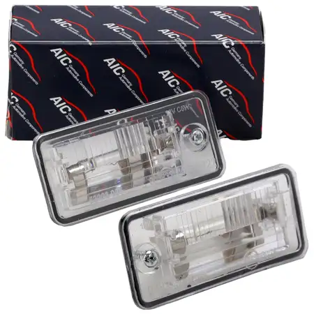 2x AIC Kennzeichenleuchte + W5W Gl&uuml;hlampe AUDI A3 (8P) A4 (8E B6 B7) A6 (C6) A8 (4E 4H)