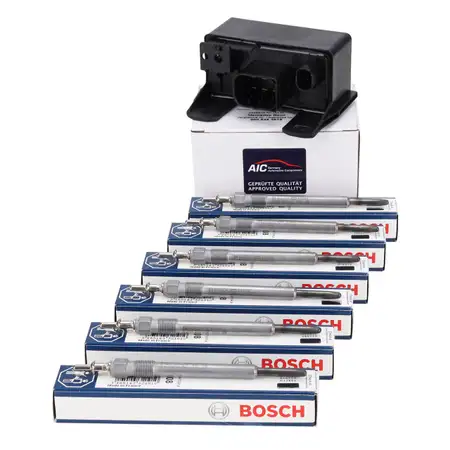 AIC Steuerger&auml;t Gl&uuml;hzeit + 6x BOSCH Gl&uuml;hkerze MERCEDES W210 W211 W220 OM613 OM648