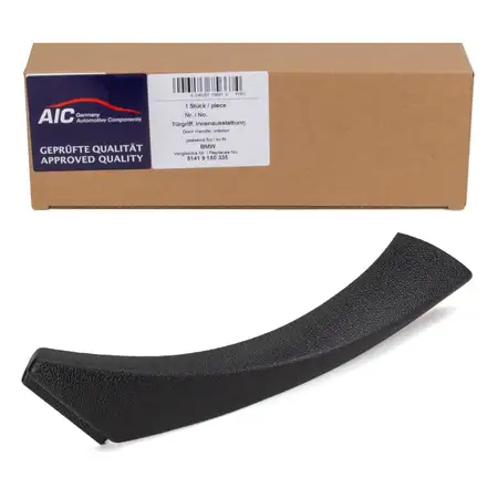 AIC 75667 Spange T&uuml;rgriff Zuziehgriff Schwarz BMW 3er E90 E91 E92 E93 links 51419150335