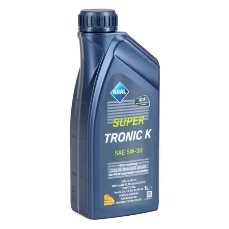 1 Liter ARAL Motor&ouml;l &Ouml;l SUPER TRONIC K 5W30 BMW LL04 VW 504.00/507.00 MB 229.52