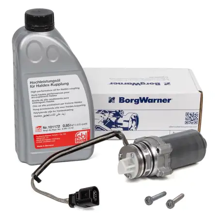 BORGWARNER Haldex Pumpe Vorladepumpe + 850ml FEBI &Ouml;l VW Golf 7 Passat B8 T6 AUDI A3 8V Q3