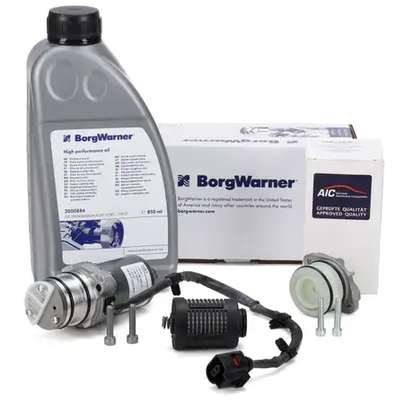 BORGWARNER Pumpe Haldex Vorladepumpe + &Ouml;lfilter + 1L &Ouml;l VW Golf 6 Passat B7 T5 T6 A3 Q3