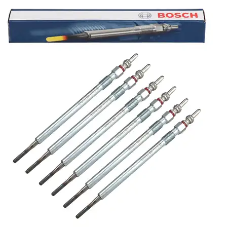 6x BOSCH GLP2-HS GLP202 Gl&uuml;hkerze MERCEDES W203 W204 W211 W164 W221 OM642