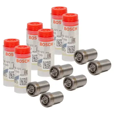 6x BOSCH 0434250103 Einspritzd&uuml;se Zapfend&uuml;se VW LT 28-35/40-55 I 2.4 D/TD 068130211B