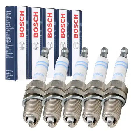 5x BOSCH FR7DC+ 0242235666 Z&uuml;ndkerze VOLVO 850 C70 I S60 I V70 I II XC70 XC90 I