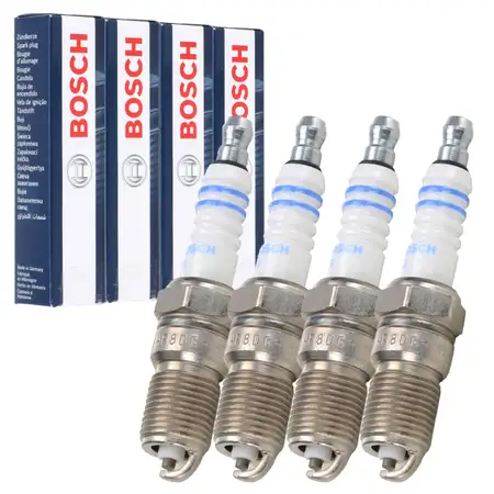 4x BOSCH 0242229655 HR8D+ Z&uuml;ndkerze MERCEDES W123 W124 190 W201 W461 T1 T2 M102