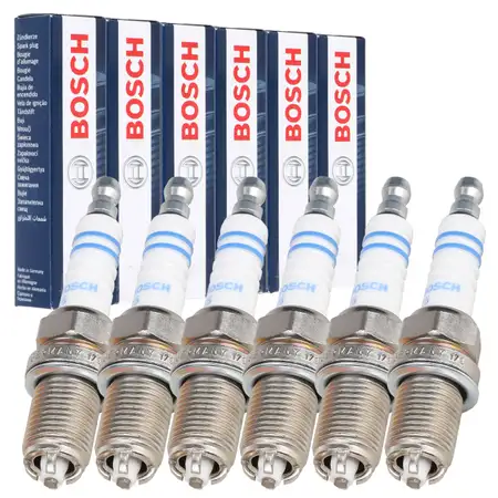 6x BOSCH FGR8KQE Z&uuml;ndkerze VW Golf 3 Passat B3 B4 Sharan T4 Vento 2.8/2.9 VR6