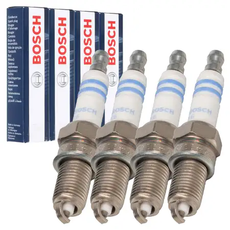 4x BOSCH YR7DC+ 0242135515 Z&uuml;ndkerze FIAT 500 Doblo Panda Punto Stilo 1.2 1.4