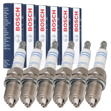 6x BOSCH FR6LDC 0242240566 Z&uuml;ndkerze PORSCHE 964 993 996 Carrera / Turbo