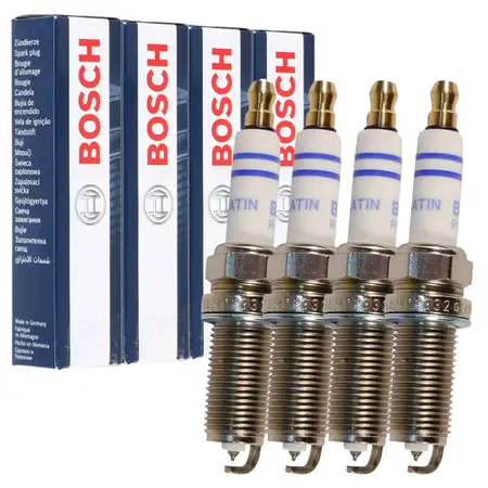 4x BOSCH FR6MPP332 0242240619 Z&uuml;ndkerze MERCEDES W203 W211 M271 0041594503