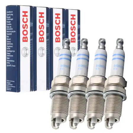 4x BOSCH FR7HC+ 0242236565 Z&uuml;ndkerze VW Golf 5 6 Polo Ibiza Leon Fabia 1.4 1.6 2.0