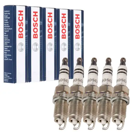 5x BOSCH FR7HPP33+ 0242236566 Z&uuml;ndkerze VW Golf 4 Bora Passat B5 2.3 V5 VR5