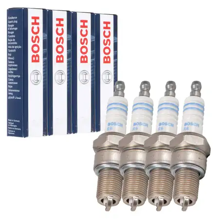 4x BOSCH WR8D+ 0242229656 Z&uuml;ndkerze PORSCHE 944 2.5 AUDI BMW VW MB OPEL FORD