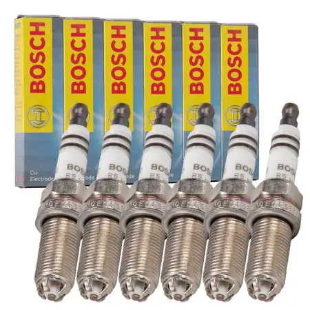 6x BOSCH FGR4NQE04 0242250518 Z&uuml;ndkerze PORSCHE 997 3.6/3.8 Carrera / GT3