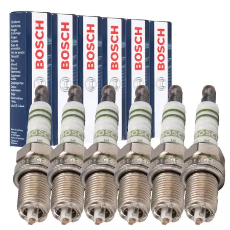 6x BOSCH FGR5KQE0 0242245590 Z&uuml;ndkerze PORSCHE 996 997 Boxster Cayman (987)