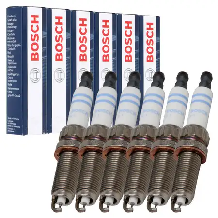 6x BOSCH ZR6SII3320 0242140521 Z&uuml;ndkerze MERCEDES W204 W211 W212 W166 W221 M272 M276