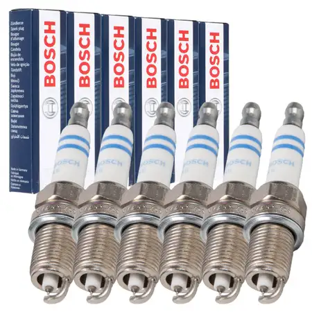 6x BOSCH FR7KPP332 0242235776 Z&uuml;ndkerze AUDI A6 (4F C6) 2.4 3.0 2.8/3.2 FSI 177-265 PS