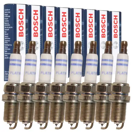 8x BOSCH FR5KPP332S 0242245576 Z&uuml;ndkerze AUDI RS4 B7 B8 RS5 8T 8F R8 4.2 FSI