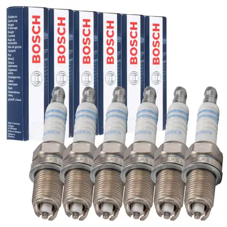 6x BOSCH FLR8LDCU+ 0242229654 Z&uuml;ndkerze BMW 3er E36 325i 328i 5er E34 E39 525i 528i