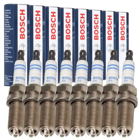 8x BOSCH FGR5NQE04 0242245581 Z&uuml;ndkerze PORSCHE Cayenne 9PA 92A Panamera 970 4.8 S / GTS