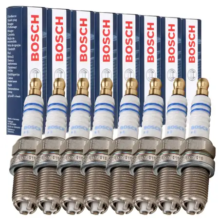 8x BOSCH FGR6KQE 0242240587 Z&uuml;ndkerze PORSCHE Cayenne 9PA S 4.5 bis 01.2007