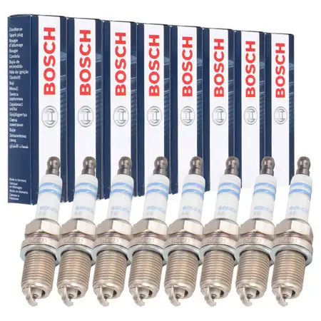 8x BOSCH 0242236571 FR7KI332S CNG LPG GAS Z&uuml;ndkerze MERCEDES W124 W210 W140 W220 M119