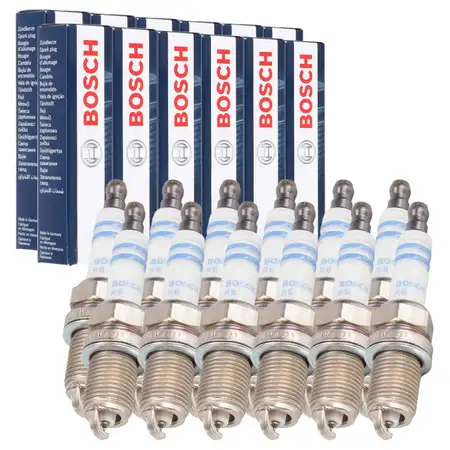 12x BOSCH 0242236571 FR7KI332S CNG LPG GAS Z&uuml;ndkerze MERCEDES W202 W203 W210 W211 W463