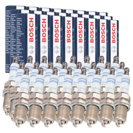 24x BOSCH 0242236571 FR7KI332S CNG LPG GAS Z&uuml;ndkerze MERCEDES W463 W220 W221 W222 R230