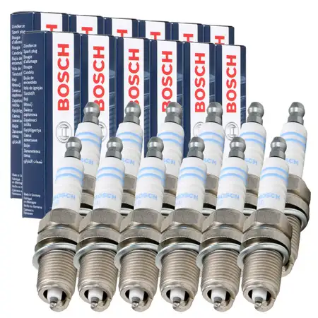 12x BOSCH 0242235666 FR7DC CNG LPG GAS Z&uuml;ndkerze MERCEDES S-Klasse W140 C140 R129 600 M120