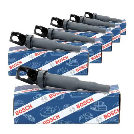 6x BOSCH 0221504465 Z&uuml;ndspule BMW E87 E90 E91 E60 E61 E63 E64 E65-67 Z4 E85 E86 N52