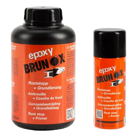 BRUNOX Epoxy Rostumwandler Rostsanierer Rostentferner Grundierung 1L + 400ml Spray