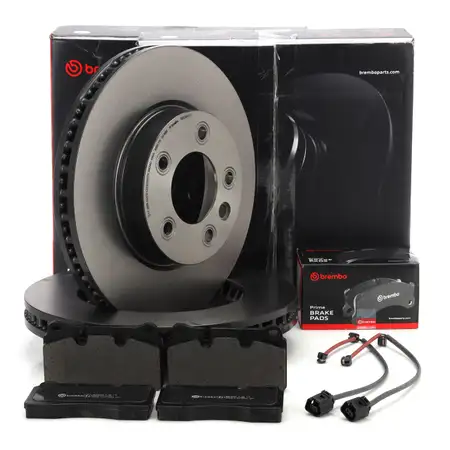 BREMBO Bremsscheiben + Bremsbel&auml;ge + Sensor VW Touareg (7L) (7P) PR-1LC/1LE vorne