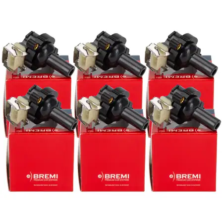 6x BREMI 11859T Z&uuml;ndspule BMW 3er E36 E46 5er E39 7er E38 X5 E53 M50 M52 S50 12137599219