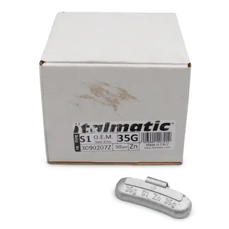 GEMATIC 10008 Auswuchtgewicht Schlaggewicht f&uuml;r Stahlfelge ZINK-SILBER 50 St&uuml;ck x 35g