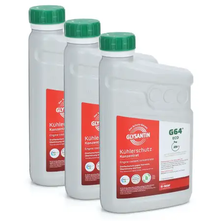 3L 3 Liter BASF GLYSANTIN Frostschutz K&uuml;hlerfrostschutz Konzentrat G64 Eco GR&Uuml;N