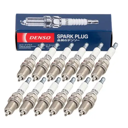 12x DENSO K20TXR Z&uuml;ndkerze BMW E38 E65-67 750i 760i M73 N73 ab 02.1998 E31 850CSi S70