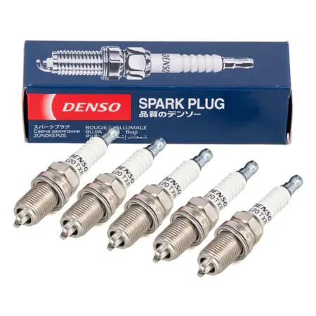 5x DENSO K20TXR Z&uuml;ndkerze VW Golf 4 Bora Passat B5 2.3 V5 VR5 VOLVO V70 I 2.0 2.4