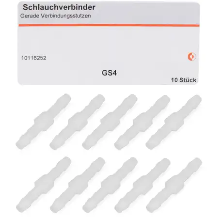 10x DRESSELHAUS Schlauchverbinder Verbindungsstutzen GERADE Typ GS 4mm