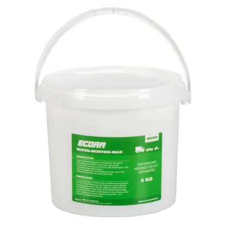 ECORA Reifenmontagepaste Reifenmontier Wax Paste Montagepaste WEISS 5kg