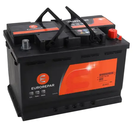 EUROREPAR Batterie Autobatterie Starterbatterie 12V 70Ah 640A/EN 1609232380