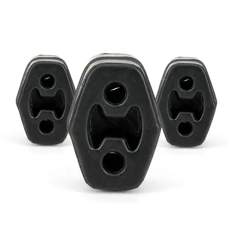 3x Halter Auspuff Gummi Aufh&auml;ngung f&uuml;r AUDI A1 A2 A3 SEAT SKODA VW GOLF POLO