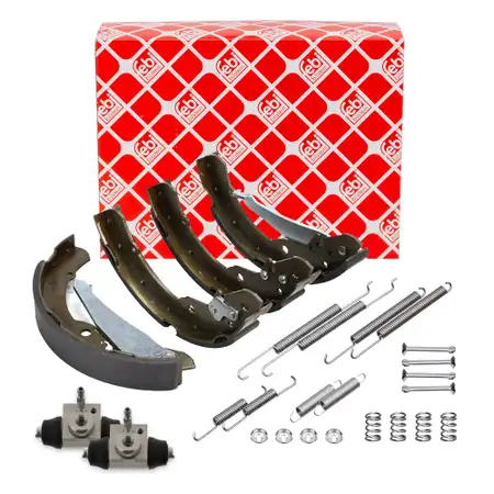 FEBI Bremsbacken + Radbremszylinder Satz SKODA Octavia 1 PR-1KN Roomster hinten