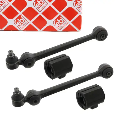 2x FEBI Querlenker + Traggelenk + Stabilager VW Polo Derby 86 86C AUDI 50 863 vorne unten