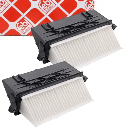 2x FEBI Luftfilter MERCEDES W204 C/X218 W212 W463 W166 W164 W221 W222 OM642 links + rechts