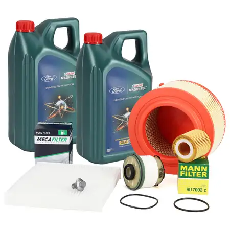 Filterset 4-tlg + 10L CASTROL MAGNATEC A5 5W-30 Motor&ouml;l FORD Ranger (TKE) 2.2/3.2 TDCi