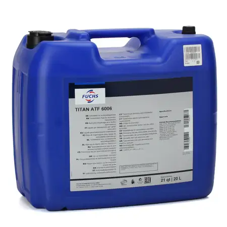 20L 20 Liter FUCHS TITAN ATF 6006 Getriebe&ouml;l Automatik&ouml;l Automatikgetriebe&ouml;l