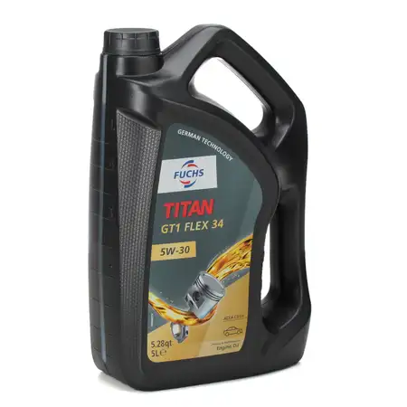 5L 5 Liter FUCHS TITAN GT1 FLEX 34 5W-30 5W30 Motor&ouml;l &Ouml;l MB 226.51 229.51 RN0720