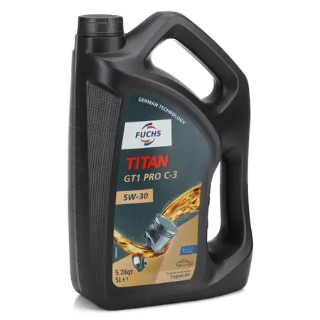 5L 5 Liter FUCHS MOTOR&Ouml;L TITAN GT1 Pro C-3 5W30 5W-30 VW 504/507.00 MB 229.51